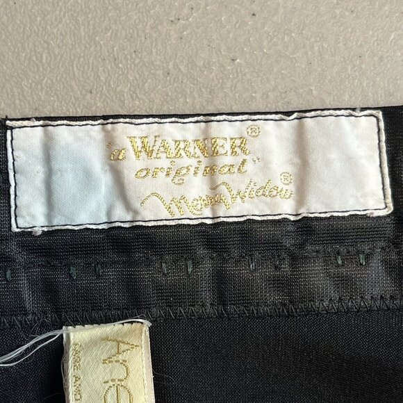 Vintage Warner Merry Widow Anemone Black Floral Sheer Corset 34B - Picture 9 of 16